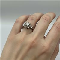 Ring Goldside Woman in White Gold Diamante AN.GS0085